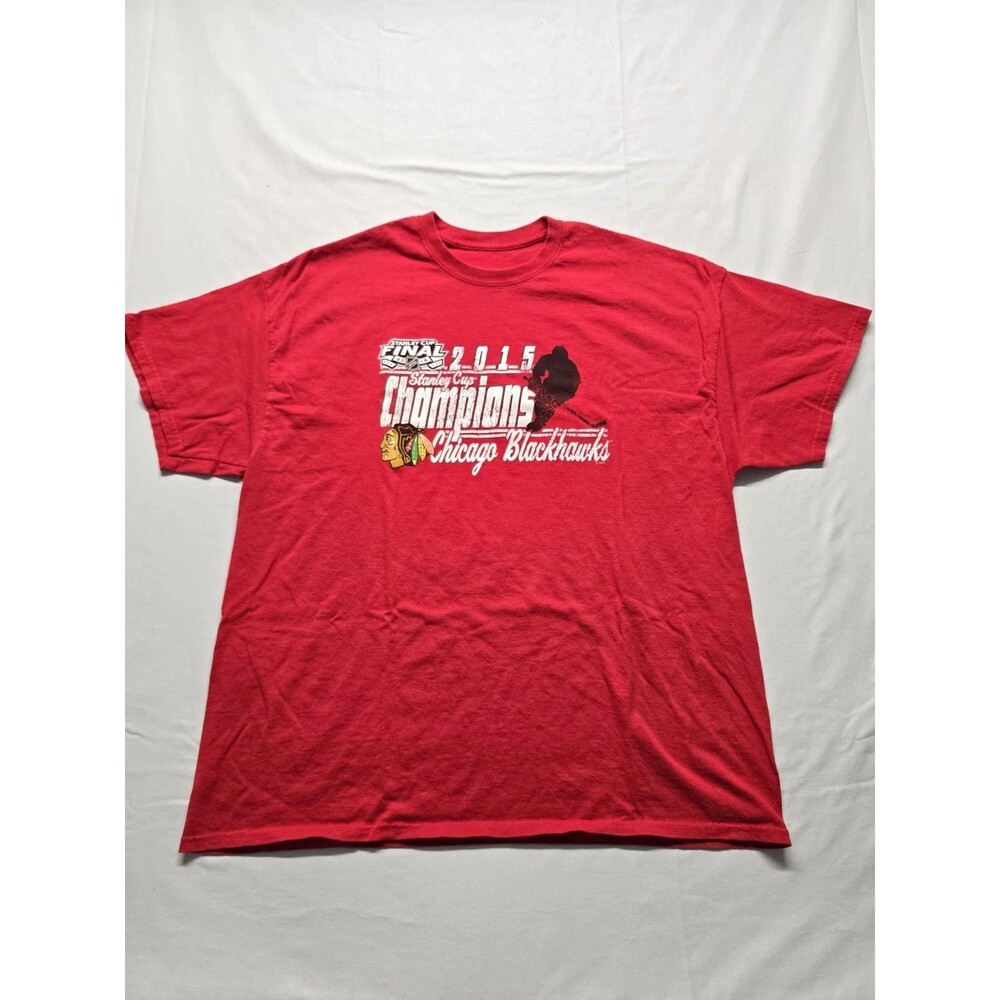 Chicago Blackhawks 2015 Stanley Cup Champions Final Men's T-Shirt Red NHL Hockey